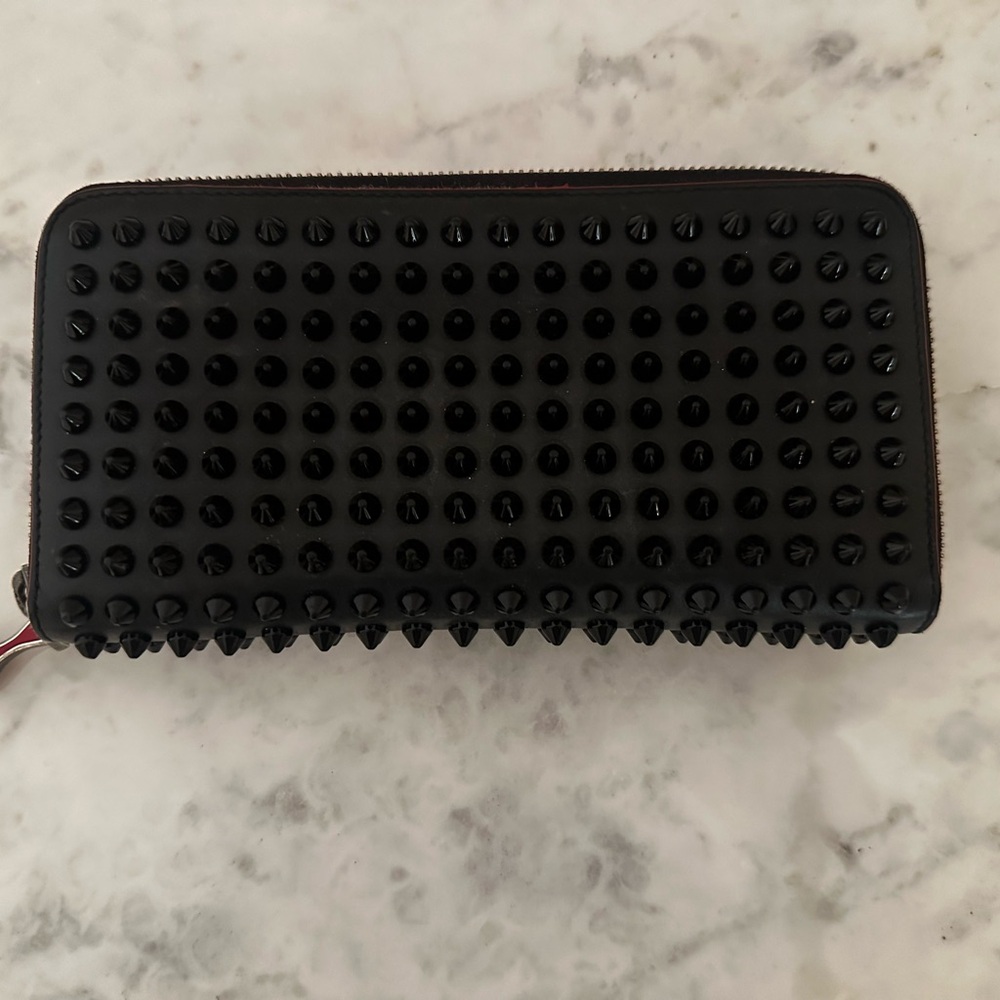 Christian Louboutin Black Studded Wallet